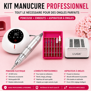 Witticare Kit Pro Manucure – Ponceuse Électrique + Aspirateur + Embouts Professionnels