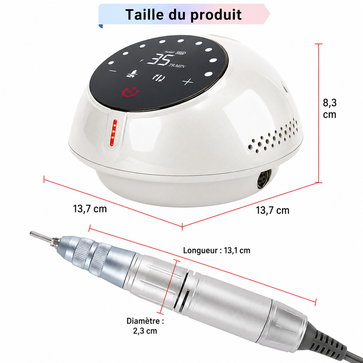 Ponceuse à ongles électrique silencieuse 30 000 tr/min