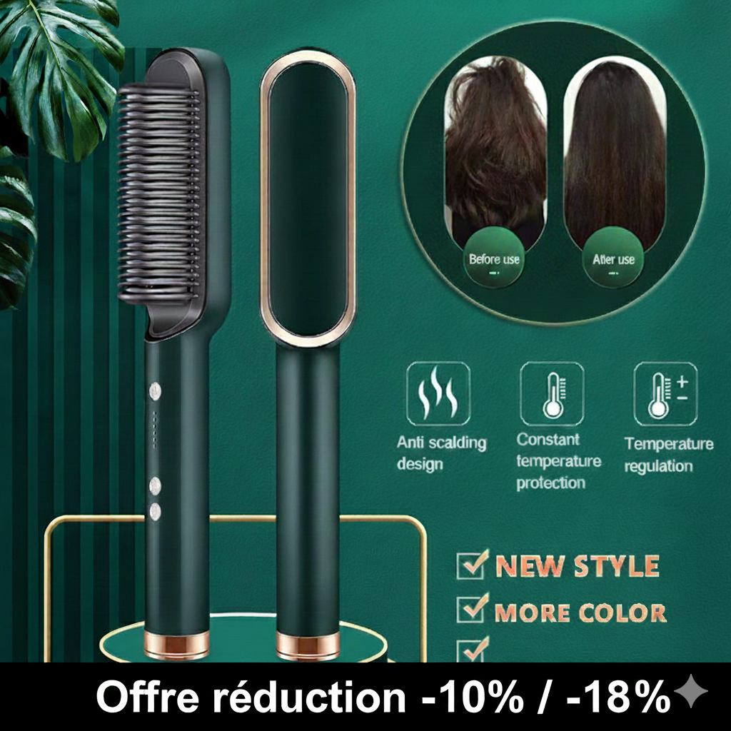 Peigne lissant à ions négatifs