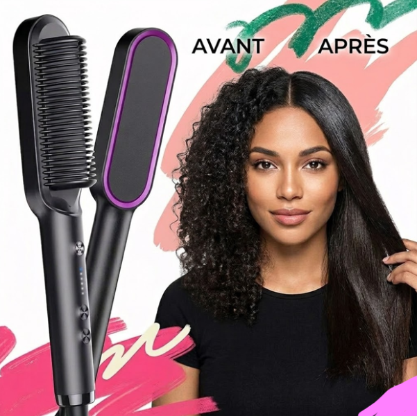 Peigne lissant à ions négatifs